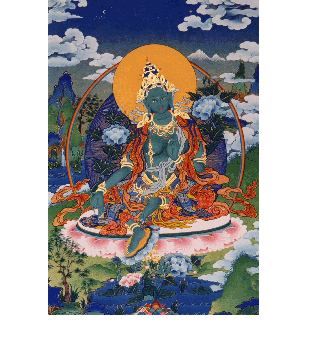 Green Tara Thangka by Ugyen Choephell