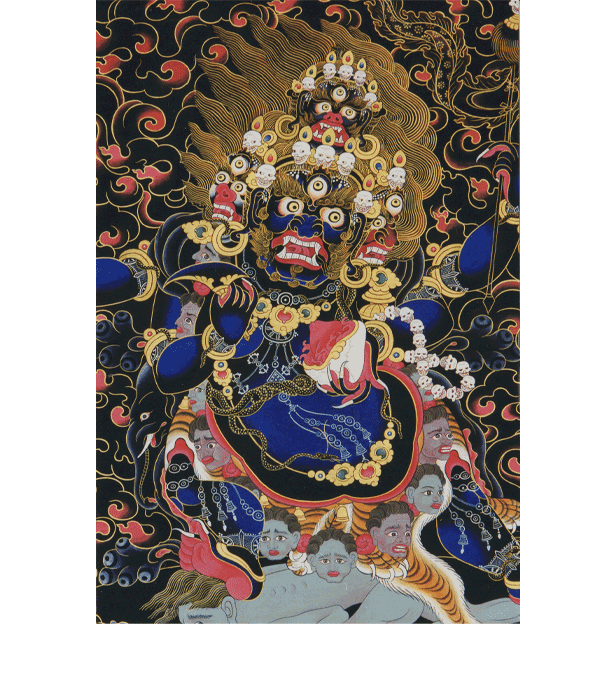 Detail from Mahakala Thangka by Ugyen Choephell