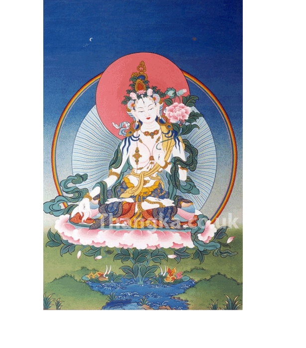 White Tara Thangka by Ugyen Choephell